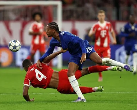 The Blues' boss rages when Bayern Munich center-back Jonathan Tah avoids red card during UCL loss